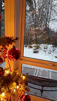 First Snow on Christmas Eve in Oregon